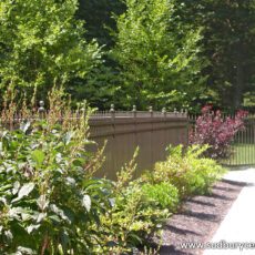 Aluminum Wrought Iron Fence in Bronze by Sudbury Cedar Fence Co. in Sudbury, MA