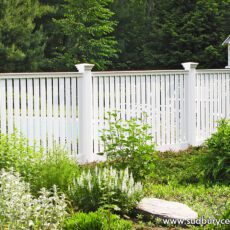Vinyl fence by Sudbury Cedar Fence in Acton, MA