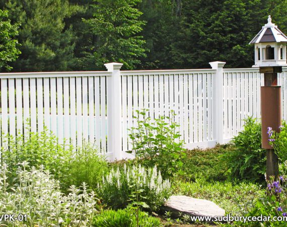 Vinyl fence by Sudbury Cedar Fence in Acton, MA