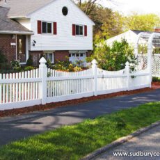 Scalloped Vinyl Picket Fence by Sudbury Cedar Fence Co