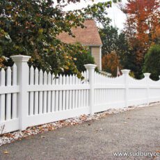 Montvale Scalloped Vinyl Fence by Sudbury Cedar Fence Co