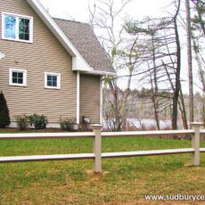 Vinyl Post & Rail Fence-Adobe