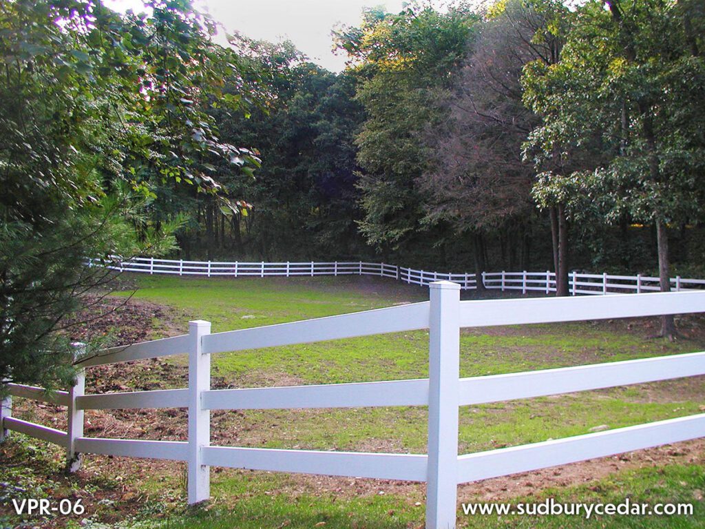 Vinyl 3 Rail Post & Rail Fence Installation Berlin MA
