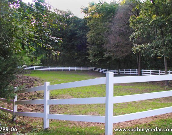 Vinyl 3 Rail Post & Rail Fence Installation Berlin MA