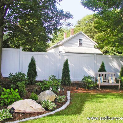 Vinyl Board Privacy Fence by Sudbury Cedar Fence Co, Maynard, MA
