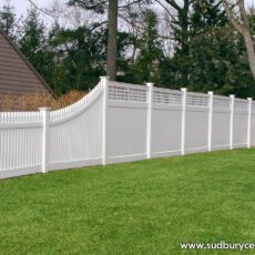 Vinyl Board Lattice and Picket Fence by Sudbury Cedar Fence Co