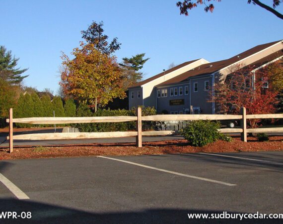 Rustic Hardwood 2 Rail Fence by Sudbury Cedar Fence Co in Concord, MA