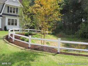 Cedar Post & Rail Fence by Sudbury Cedar Fence Co. in Concord, MA