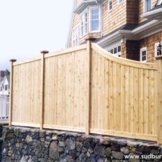 Cedar Tongue & Groove Board Fence With Cap, Face And Bottom Trim