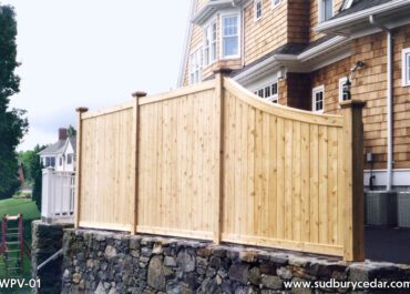 Cedar Tongue & Groove Board Fence With Cap, Face And Bottom Trim