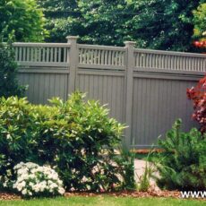 Cedar Board Fence by Sudbury Cedar Fence Co. fits perfectly in this beautifully landscaped yard in Concord, MA