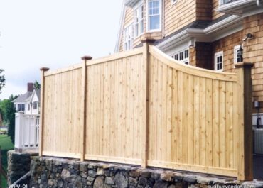 Cedar Tongue & Groove Board Fence With Cap, Face And Bottom Trim