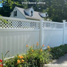 Attractive Vinyl Board And Lattice Fence by Sudbury Cedar Fence Co. , Natick, MA