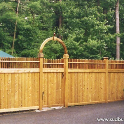 Cedar Fence with Arch gate, Sudbury Cedar Fence