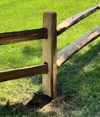 post and rail closeup