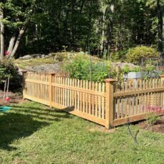 Cedar picket fence company Weston MA