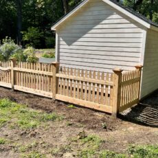 Picket fencing install, Weston, MA