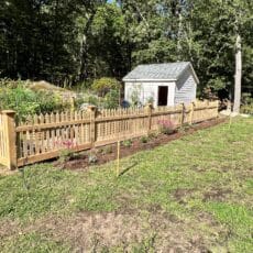 Cedar Space Picket Fence Install, Sudbury Cedar Fence