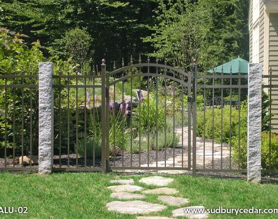 Aluminum Garden Pool Fence With Finial Top & Gate in Acton MA